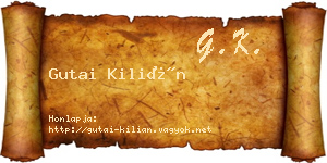 Gutai Kilián névjegykártya